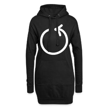 Kreis Pfeil - Hoodie-Kleid - Schwarz - Vorne