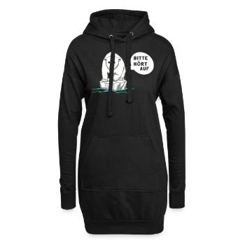 Klimawandel Umweltschutz Klimaschutz Umwelt Klima - Hoodie-Kleid - Schwarz - Vorne