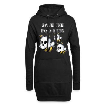Sauvez les abeilles boo - Sweat-shirt à capuche long Femme - noir - Devant