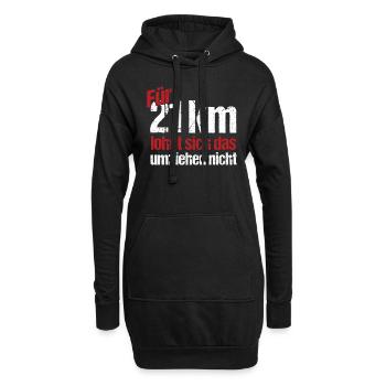 Marathon Laufen Joggen Läufer Langlauf Geschenk - Hoodie-Kleid - Schwarz - Vorne