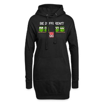 Different Speziell Einzigartig Einmalig Anders - Hoodie-Kleid - Schwarz - Vorne