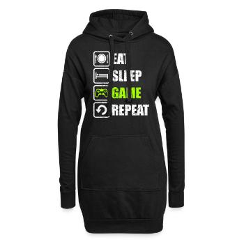 Gaming Gamer Game - Hoodie-Kleid - Schwarz - Vorne