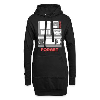 Videokassette VHS Diskette Floppy Disk Technologie - Hoodie-Kleid - Schwarz - Vorne