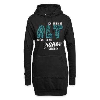 ALT, GESCHENK - Hoodie-Kleid - Schwarz - Vorne