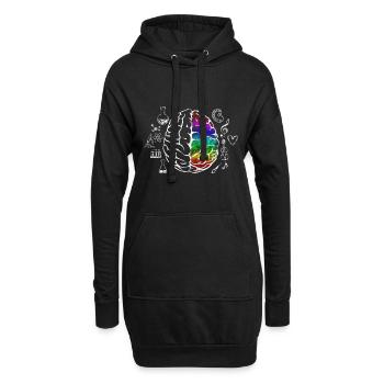 Science Cerveau - Sweat-shirt à capuche long Femme - noir - Devant