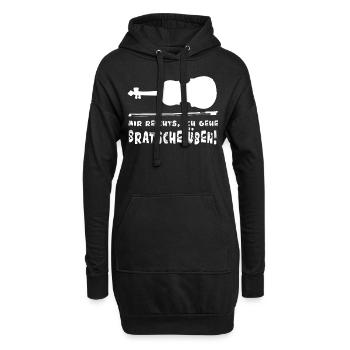 Mir reichts, ich gehe Bratsche üben! (weiss) - Hoodie-Kleid - Schwarz - Vorne