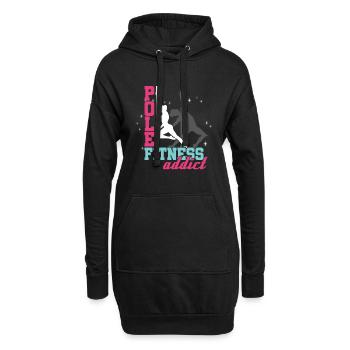 Pole Dancers Classes Dancing Exercise Gift Pole - Hoodie Dress - black - Front