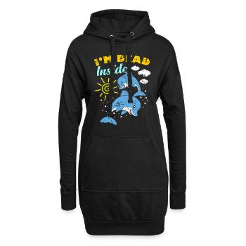 Dead Inside - Hoodie-Kleid - Schwarz - Vorne