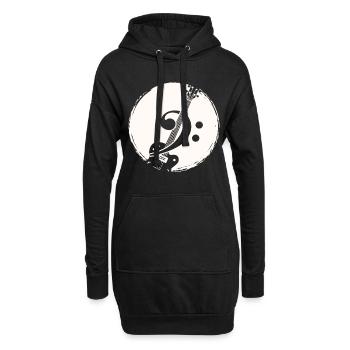 Bassgitarre Gitarrist - Hoodie-Kleid - Schwarz - Vorne