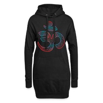 7 chakras pour la guérison corporelle des bouddhistes, yoga - Sweat-shirt à capuche long Femme - noir - Devant