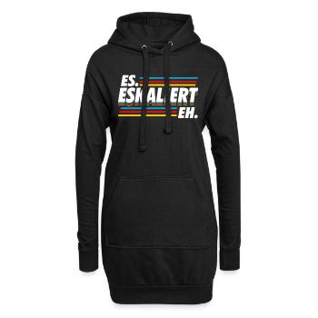 Lustig Es eskaliert eh Partyurlaub Saufen Geschenk - Hoodie-Kleid - Schwarz - Vorne
