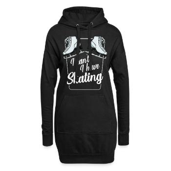 Je ne peux pas patiner cadeau cool de patineur - Sweat-shirt à capuche long Femme - noir - Devant