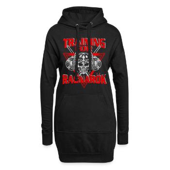 Wikinger trainiert für Ragnarök - Hoodie-Kleid - Schwarz - Vorne