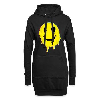 Le cadeau de Molly de médicaments de visage de sourire de MDMA trippé - Sweat-shirt à capuche long Femme - noir - Devant