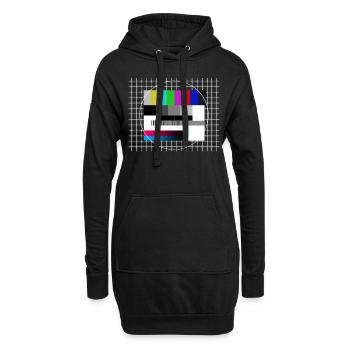 Testbild Retro 80er Jahre Kostüm - Hoodie-Kleid - Schwarz - Vorne