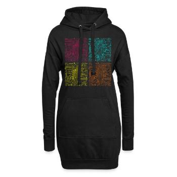 CPU Prozessor Informatiker Computer - Hoodie-Kleid - Schwarz - Vorne