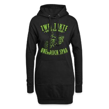 Moped DDR Geschenk - Hoodie-Kleid - Schwarz - Vorne