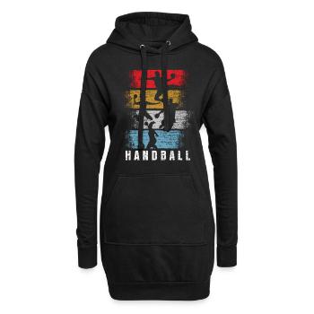 Handball Torwart Spieler Retro Geschenk - Hoodie-Kleid - Schwarz - Vorne