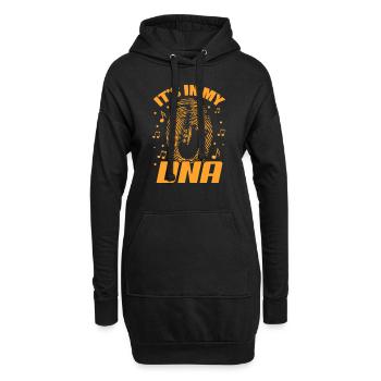 ADN de Saxophone Saxophoniste - Sweat-shirt à capuche long Femme - noir - Devant