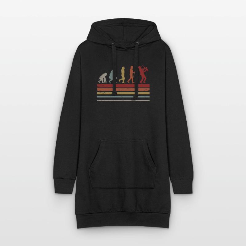 Saxophone Evolution Hoodie Dress