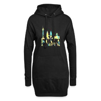 Kuala Lumpur Malaysia Geschenk - Hoodie-Kleid - Schwarz - Vorne