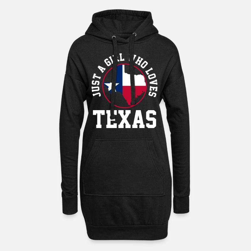 Texas - Hoodie-Kleid - Schwarz
