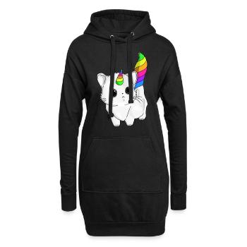 Licorne de chat mignon Caticorn - Sweat-shirt à capuche long Femme - noir - Devant