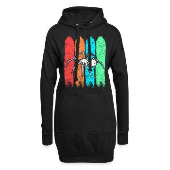Spinne - Hoodie-Kleid - Schwarz - Vorne