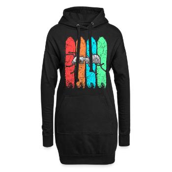 Ameise Insekt - Hoodie-Kleid - Schwarz - Vorne