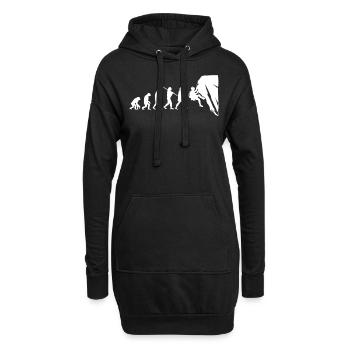 Escalade escalade évolution alpinisme - Sweat-shirt à capuche long Femme - noir - Devant