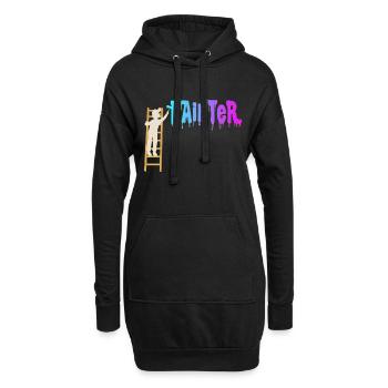peintre - Sweat-shirt à capuche long Femme - noir - Devant