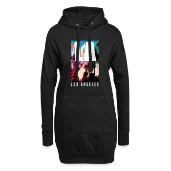 Los Angeles - Hoodie-Kleid - Schwarz - Vorne