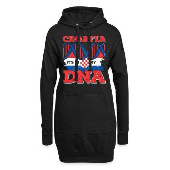 Kroate Kroatin Kroatien - Hoodie-Kleid - Schwarz - Vorne