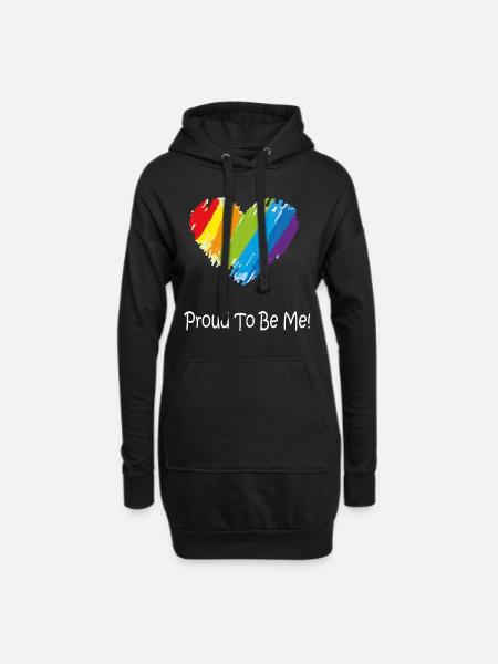 Gay Pride Geschenk - Hoodie-Kleid - Schwarz