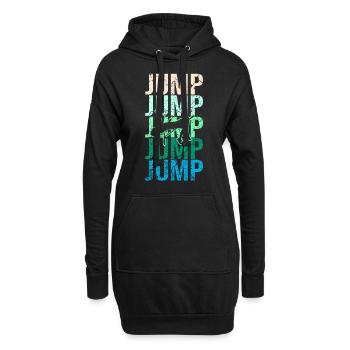 Hochsprung Leichtathletik - Hoodie-Kleid - Schwarz - Vorne