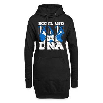 ADN écossais - Sweat-shirt à capuche long Femme - noir - Devant