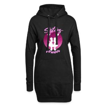 Sœur - Sweat-shirt à capuche long Femme - noir - Devant