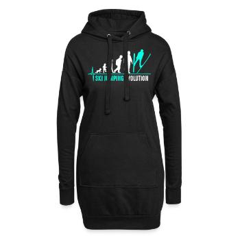 Saut à ski Evolution Naissance - Sweat-shirt à capuche long Femme - noir - Devant