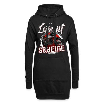 Leise Ist Scheisse - Hoodie-Kleid - Schwarz - Vorne