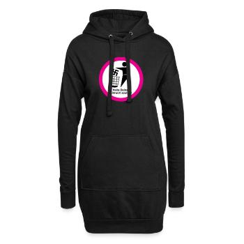 Gegen Nazis - FCK NZS - Halte deine Umwelt Sauber - Hoodie-Kleid - Schwarz - Vorne