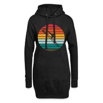Posaune - Hoodie-Kleid - Schwarz - Vorne