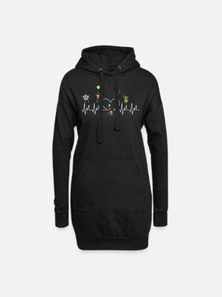 Erzieher Kindergarten Kindergärtnerin Geschenk - Hoodie-Kleid - Schwarz