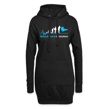 Snowboard Evolution Geburt - Hoodie-Kleid - Schwarz - Vorne