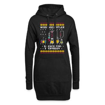 Weihnachtsgeschenk Wissenschaftler Wissenschaft - Hoodie-Kleid - Schwarz - Vorne