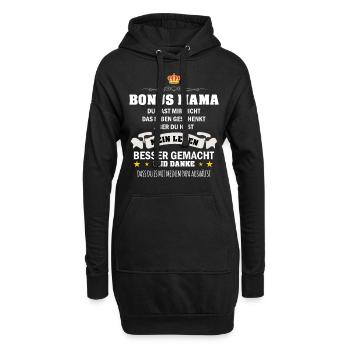 Bonus Mama Stiefmutter Stiefmama Geschenkidee - Hoodie-Kleid - Schwarz - Vorne