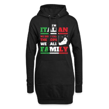 Famille mafia italienne - Sweat-shirt à capuche long Femme - noir - Devant