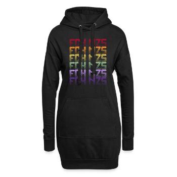 FCK NZS - Le monde est coloré! - contre la droite - Sweat-shirt à capuche long Femme - noir - Devant