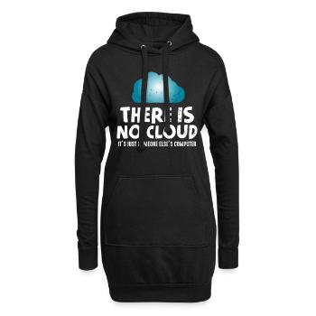 Keine Cloud Computer Humor Programmierer - Hoodie-Kleid - Schwarz - Vorne