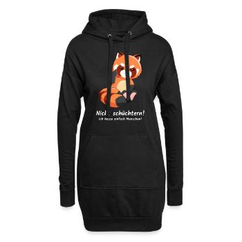 Nicht schüchtern ich hasse Menschen Geschenk Panda - Hoodie-Kleid - Schwarz - Vorne