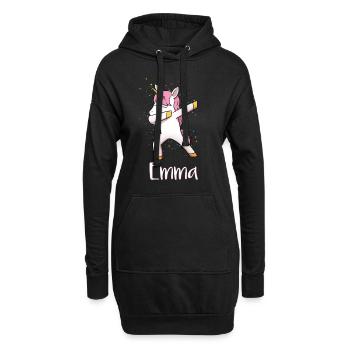 Emma - Sweat-shirt à capuche long Femme - noir - Devant